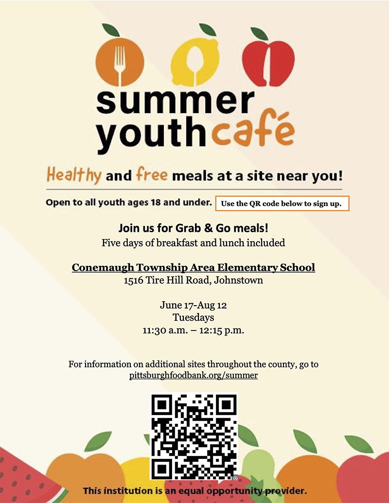 Summer Youth Cafe flyer