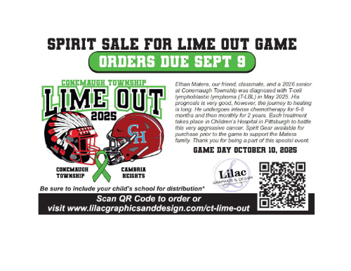 Spirit Sale for Lime Out Game Flyer