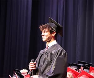 Student ready for graduation
