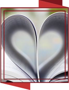 book pages shaped like a heart