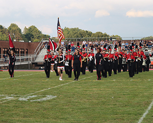 Marching band on the field